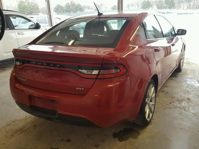 1C3CDFBA5DD256955 - 2013 DODGE DART SXT RED photo 4