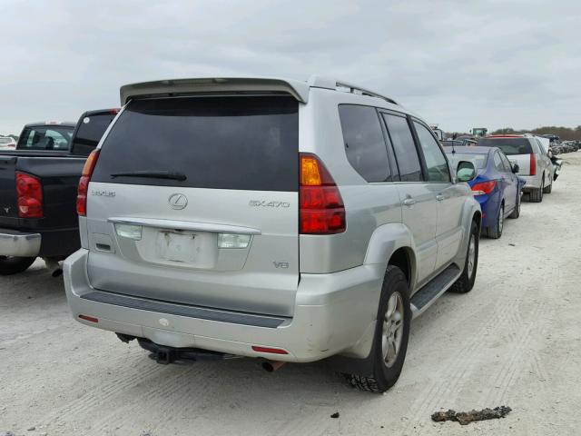 JTJBT20X340061130 - 2004 LEXUS GX 470 SILVER photo 4