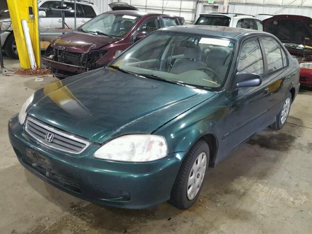 2HGEJ6614YH603385 - 2000 HONDA CIVIC BASE GREEN photo 2