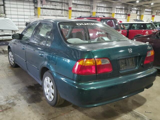 2HGEJ6614YH603385 - 2000 HONDA CIVIC BASE GREEN photo 3