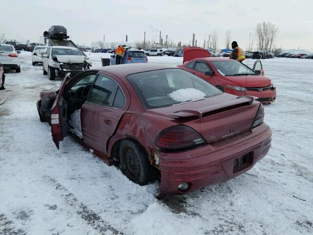 1G2NE52T01M674000 - 2001 PONTIAC GRAND AM S ბურგუნდია ფოტო 3