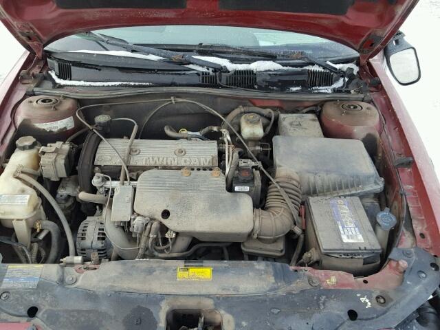 1G2NE52T01M674000 - 2001 PONTIAC GRAND AM S BURGUNDY photo 7