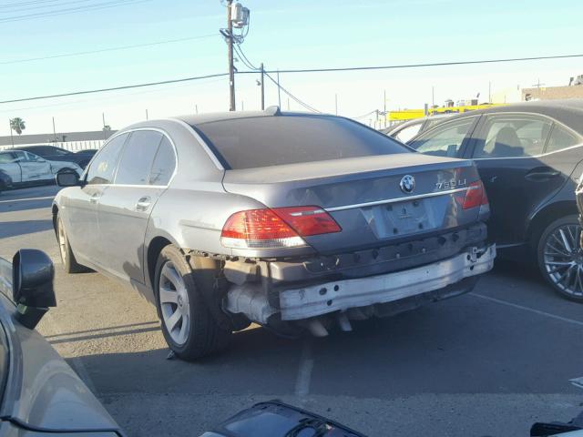 WBAHN83548DT81122 - 2008 BMW 750 LI GRAY photo 3