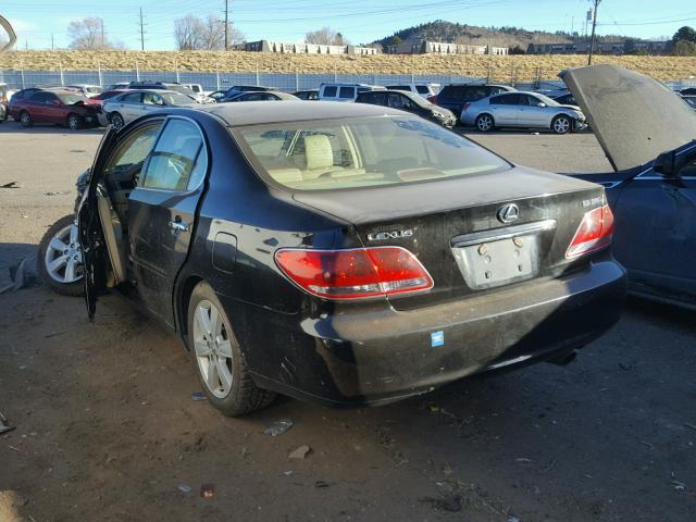 JTHBA30G055136285 - 2005 LEXUS ES 330 BLACK photo 3