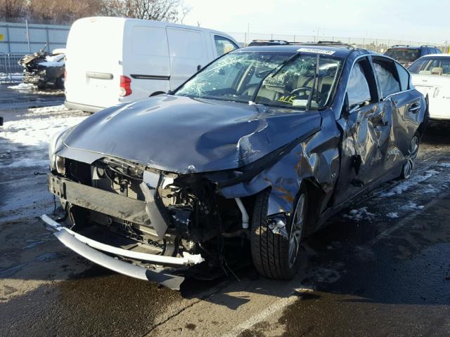 JN1BV7AR7FM395041 - 2015 INFINITI Q50 BASE Gris foto 2