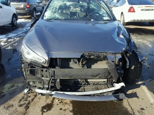 JN1BV7AR7FM395041 - 2015 INFINITI Q50 BASE Gris foto 7