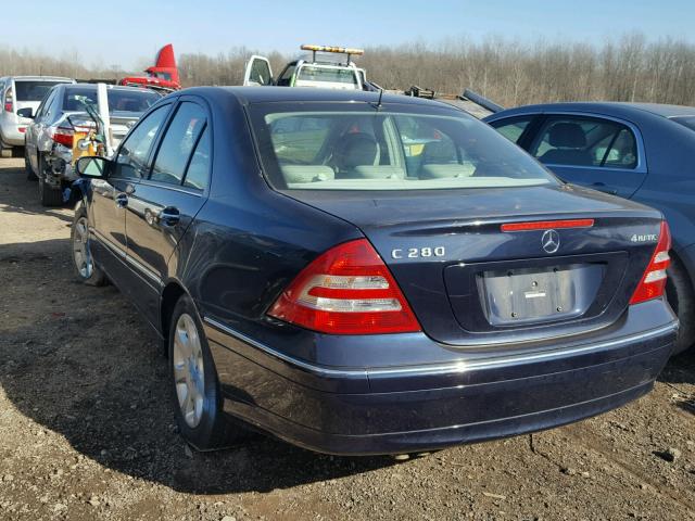 WDBRF92H86F762896 - 2006 MERCEDES-BENZ C GENERATI BLUE photo 3