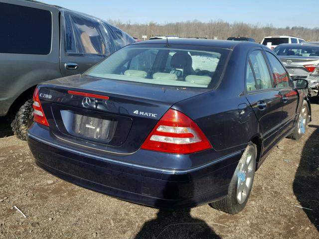 WDBRF92H86F762896 - 2006 MERCEDES-BENZ C GENERATI BLUE photo 4