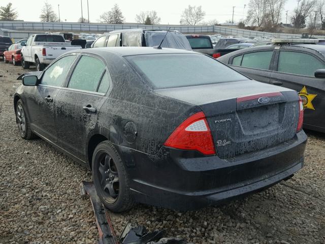 3FAHP0HA8AR309850 - 2010 FORD FUSION SE BLACK photo 3