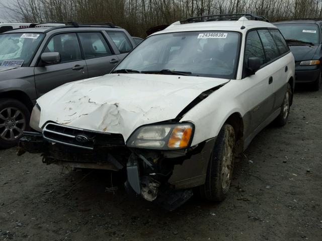 4S3BH6756Y7672461 - 2000 SUBARU LEGACY OUT WHITE photo 2