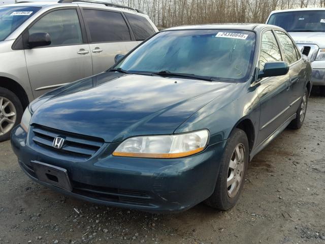 1HGCG56662A063863 - 2002 HONDA ACCORD EX GREEN photo 2