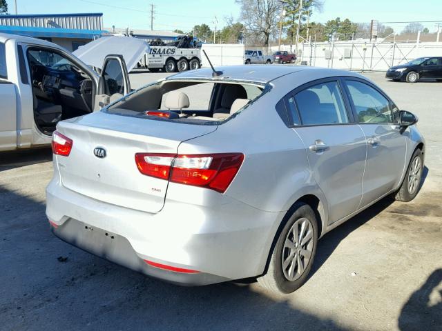 KNADM4A37H6049725 - 2017 KIA RIO LX Արծաթագույն լուսանկար 4