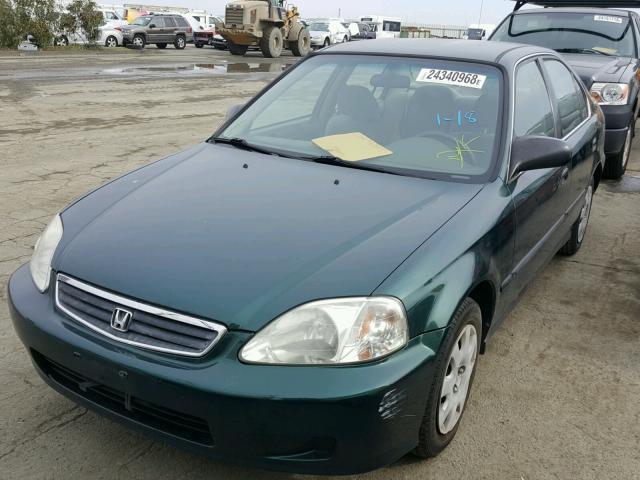 JHMEJ6679YS005268 - 2000 HONDA CIVIC LX GREEN photo 2