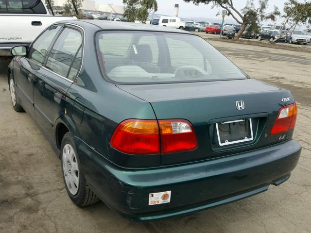 JHMEJ6679YS005268 - 2000 HONDA CIVIC LX GREEN photo 3