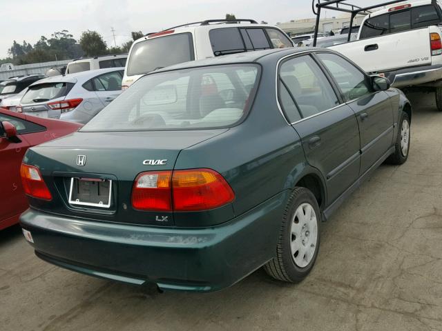 JHMEJ6679YS005268 - 2000 HONDA CIVIC LX GREEN photo 4