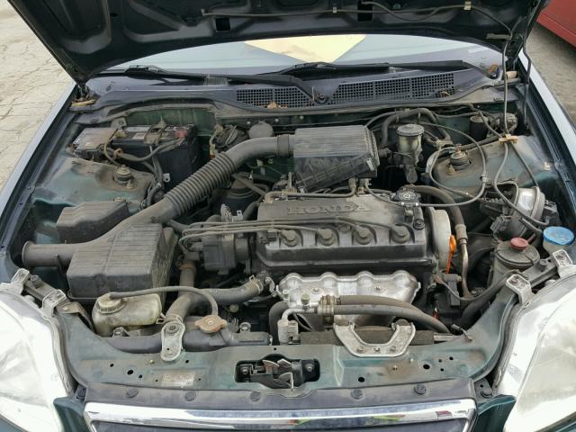 JHMEJ6679YS005268 - 2000 HONDA CIVIC LX GREEN photo 7