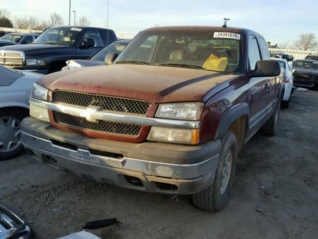 1GCEK19T83E291700 - 2003 CHEVROLET SILVERADO BURGUNDY photo 2