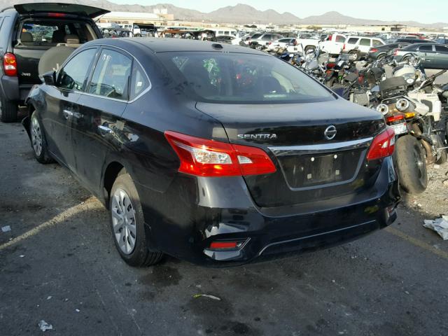 3N1AB7AP5HY398524 - 2017 NISSAN SENTRA S BLACK photo 3