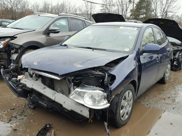 KMHDU46D38U569853 - 2008 HYUNDAI ELANTRA GL BLUE photo 2