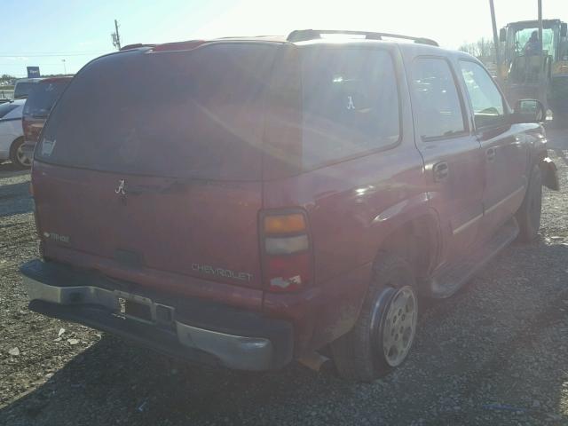 1GNEC13V24J296317 - 2004 CHEVROLET TAHOE C150 MAROON photo 4