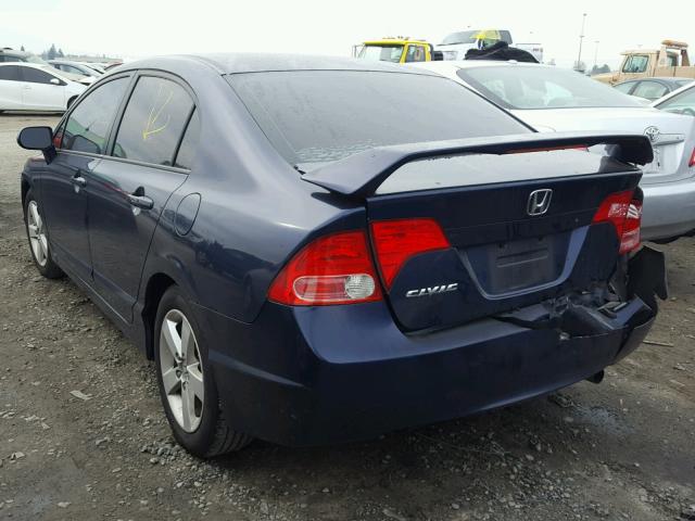 1HGFA16866L043888 - 2006 HONDA CIVIC EX BLUE photo 3