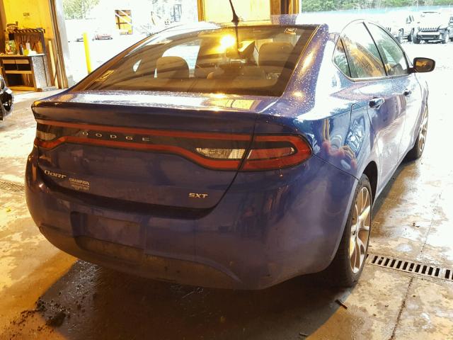 1C3CDFBAXDD118473 - 2013 DODGE DART SXT BLUE photo 4