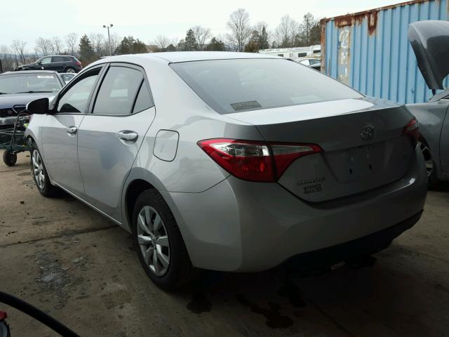 2T1BURHE9FC282252 - 2015 TOYOTA COROLLA L SILVER photo 3