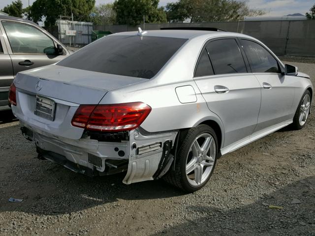 WDDHF5KB0EA812905 - 2014 MERCEDES-BENZ E 350 SILVER photo 4