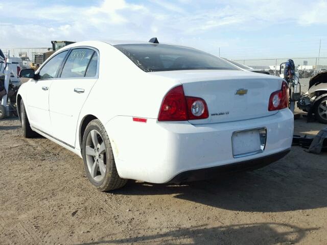 1G1ZC5EU8CF196139 - 2012 CHEVROLET MALIBU WHITE photo 3