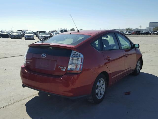 JTDKB20U177569667 - 2007 TOYOTA PRIUS RED photo 4