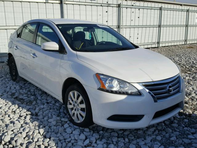 3N1AB7APXEL664872 - 2014 NISSAN SENTRA S WHITE photo 1