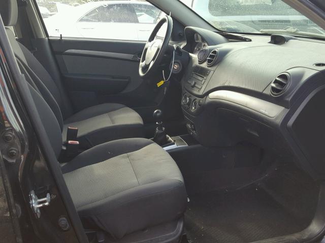 KL1TD66E99B635119 - 2009 CHEVROLET AVEO LS 黑色 照片 5