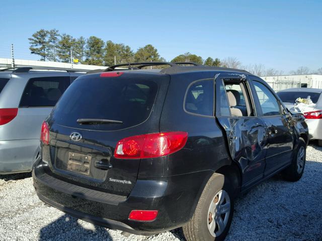 5NMSG13D19H251549 - 2009 HYUNDAI SANTA FE G BLACK photo 4