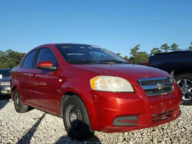 KL1TD56628B038542 - 2008 CHEVROLET AVEO BASE RED photo 1