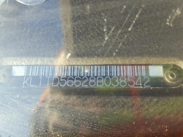 KL1TD56628B038542 - 2008 CHEVROLET AVEO BASE Kırmızı fotoğraf 10