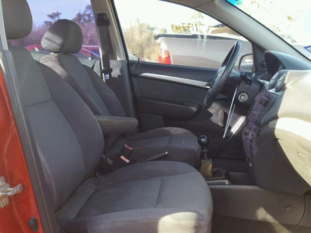 KL1TD56628B038542 - 2008 CHEVROLET AVEO BASE Kırmızı fotoğraf 5