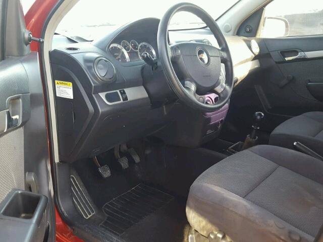 KL1TD56628B038542 - 2008 CHEVROLET AVEO BASE Kırmızı fotoğraf 9
