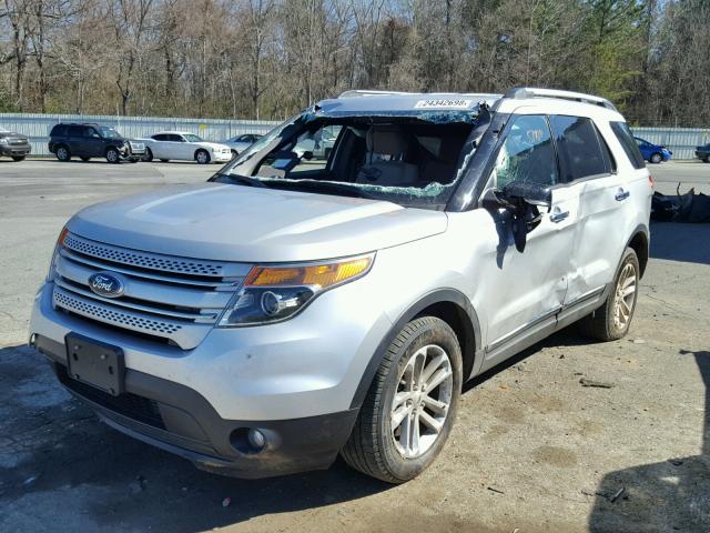 1FM5K7D89FGA91791 - 2015 FORD EXPLORER X SILVER photo 2