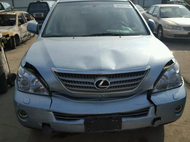 JTJHW31U382055866 - 2008 LEXUS RX 400H BLUE photo 9