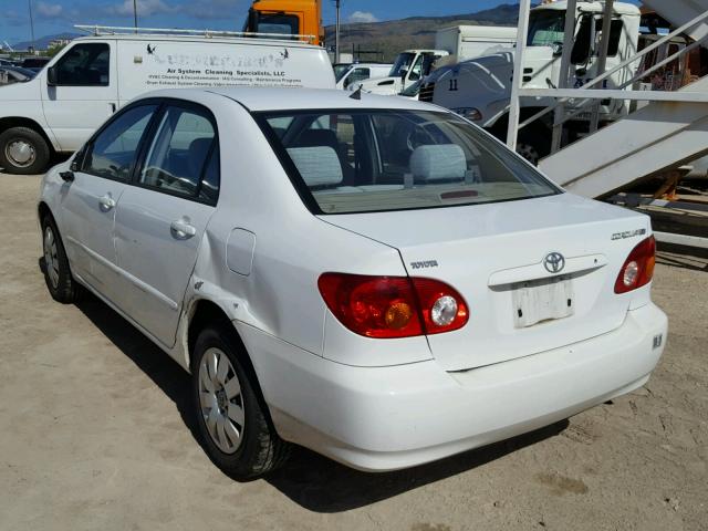 1NXBR32E03Z103338 - 2003 TOYOTA COROLLA CE WHITE photo 3