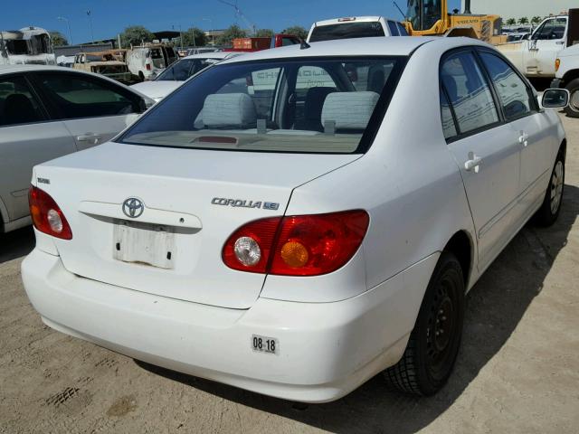 1NXBR32E03Z103338 - 2003 TOYOTA COROLLA CE WHITE photo 4