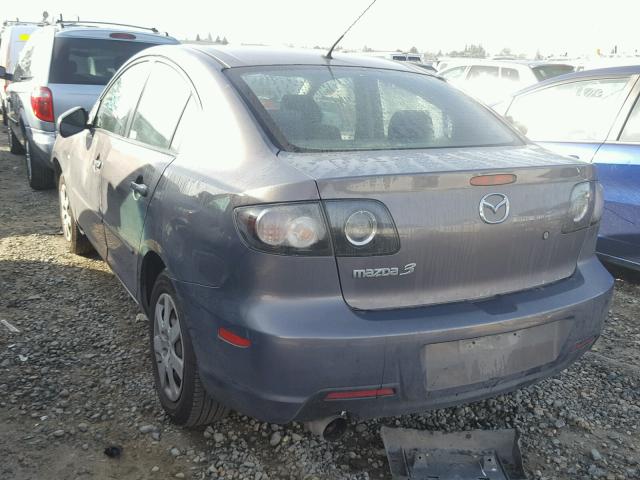 JM1BK12G881790270 - 2008 MAZDA 3 I GRAY photo 3