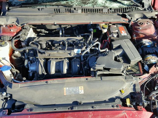 3FA6P0H79FR287702 - 2015 FORD FUSION SE RED photo 7