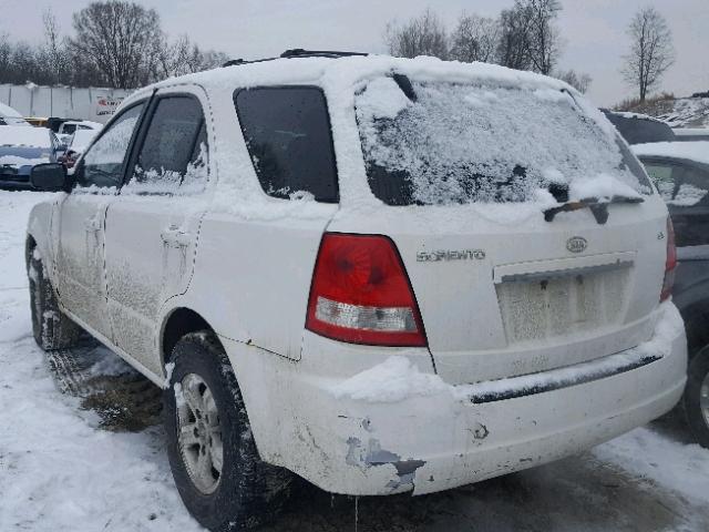 KNDJC733755348205 - 2005 KIA SORENTO EX WHITE photo 3