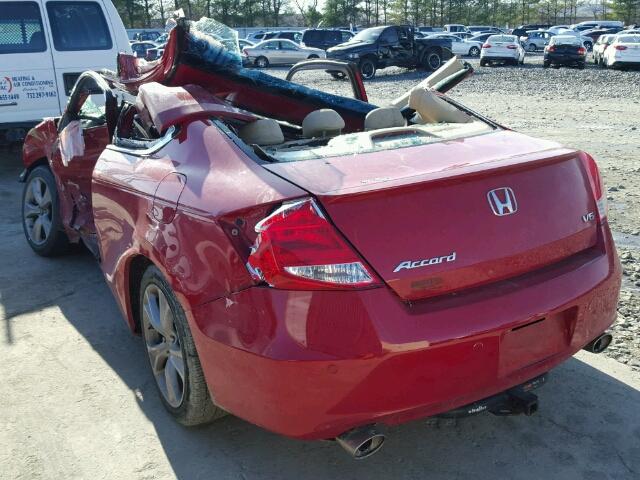 1HGCS2A88CA003882 - 2012 HONDA ACCORD EXL RED photo 3