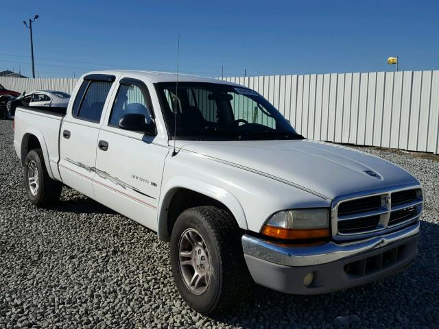 1B7HL48N62S511804 - 2002 DODGE DAKOTA QUA WHITE photo 1