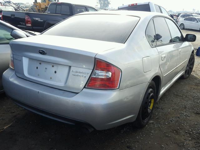 4S3BL676656227470 - 2005 SUBARU LEGACY GT SILVER photo 4