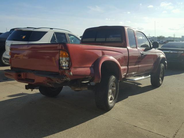 5TESN92N91Z805889 - 2001 TOYOTA TACOMA XTR RED photo 4