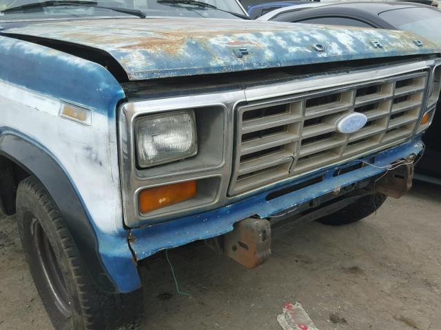 1FTCF15Y4EPA85066 - 1984 FORD F150 BLUE photo 9