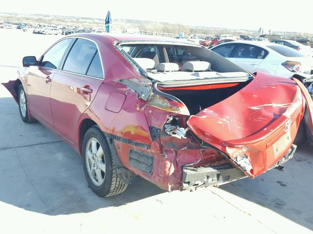 4T4BE46K98R025687 - 2008 TOYOTA CAMRY CE RED photo 3